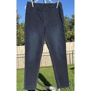 Express Flexx Pull-On Skinny Jeans Women’s L Regular Dark Wash High Rise Stretch